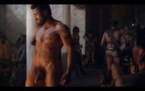 James Wells Full Frontal on Spartacus